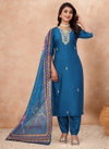 Guzarish By Nsf Cotton Blend Embroidery Worked Kurti With Bottom Dupatta Wholesale Online